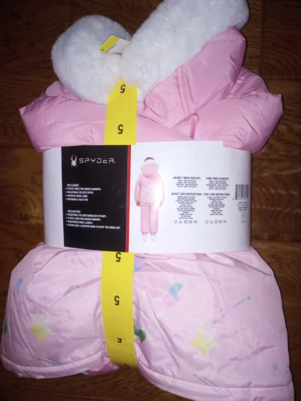 Spyder Girls Size 5 Pink 2 Piece Snowsuit Jacket Bib Pants NWT